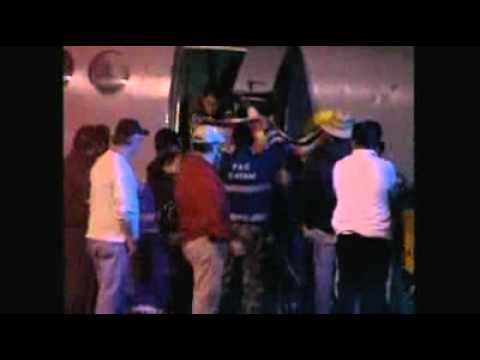 Lightning strike splits plane into three in Colombia.