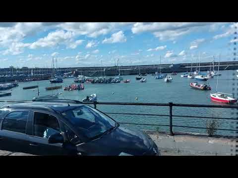 Seapoint to Dun laoghaire on board a 22000 DMU NO. 22214. (Train for Rosslare Europort) 2/8/22