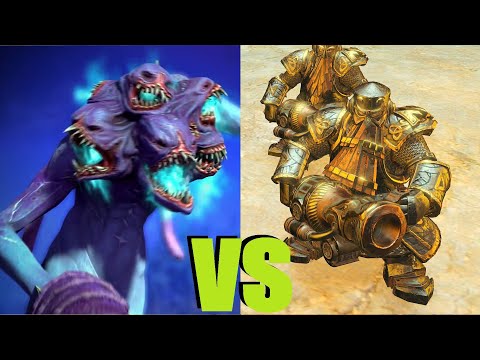 Огневики Тзинча vs Железные ящеры: Total War Warhammer 3. Immortal Empire. тесты юнитов v 2.1.2