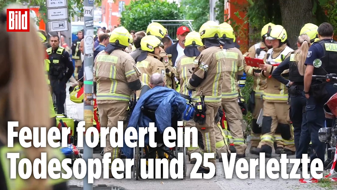 BERLIN: Brand in Seniorenheim – Ein Mensch stirbt im Gebäude