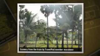 preview picture of video 'Train trip through the countryside Muraleenr's photos around Palghat, India (palghat blogs)'