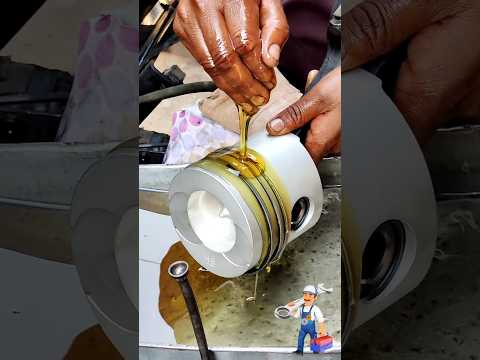 Expert Mechanic piston fitting installation #shorts #engine #mechanic #mechanical #short #viral