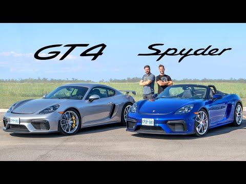 2020 Porsche 718 Cayman GT4 vs 718 Spyder // When Numbers Don't Matter
