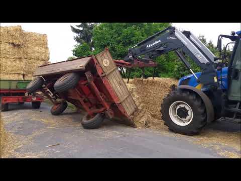 Pleiten Pech und Pannen/Ballenwagen umgekippt/Festgefahren