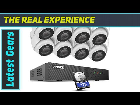 ANNKE H500 5MP PoE Security Camera System with 6MP NVR - Crystal Clear 5MP Super HD!