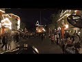 Guided Bus Tour During Halloween Onboard Cabin Front POV Main St Disneyland Theme Park California