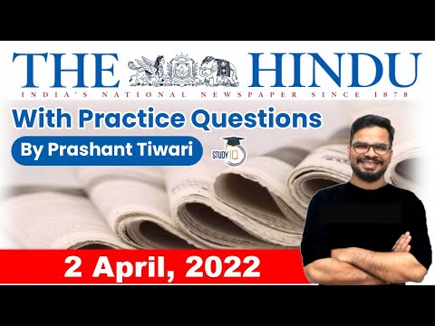 2 April 2022 | The Hindu Newspaper Analysis by Prashant Tiwari | Current Affairs 2022 #UPSC #IAS