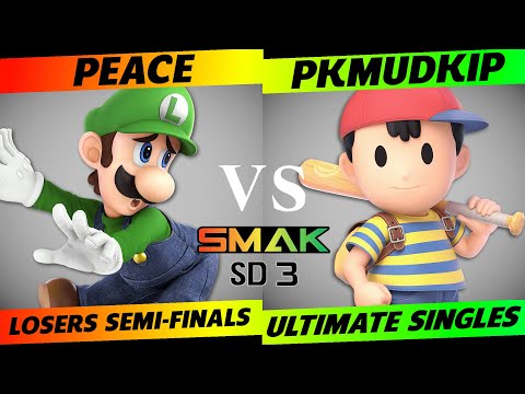 SMAK-SD3 Losers Semi-Finals - Peace (Luigi) vs. PKMudkip (Ness) - SSBU