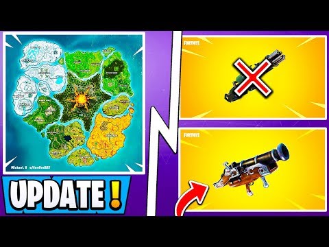 new fortnite update season 8 map leaked cannon ball weapon vaults - new fortnite update map season 8