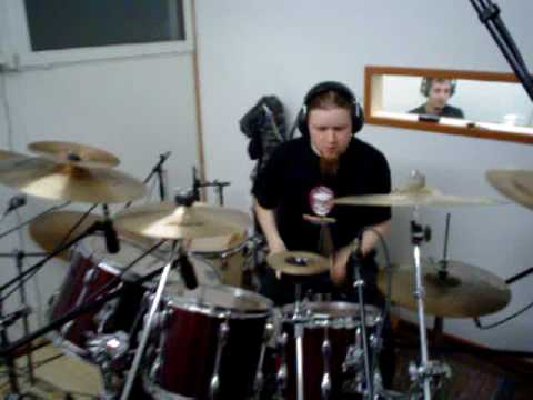 Funeral Feast drummer tracking new stuff in the studio