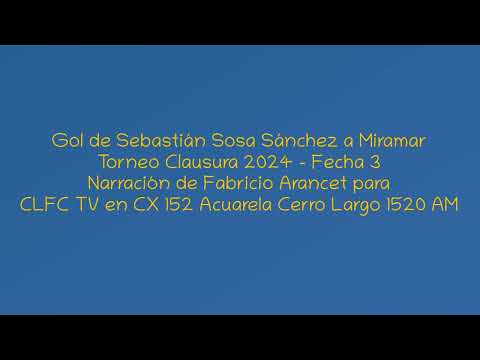 Gol de Sebastián Sosa Sánchez a Miramar (por Fabricio Arancet)