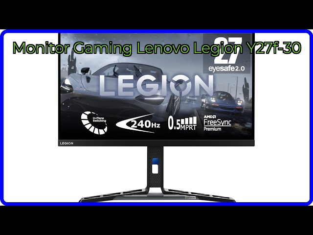 Vídeo relacionado con Lenovo Legion R27s - Monitor Gaming FHD 27" (IPS, Tasa de Refresco 144 Hz, Tiempo de Respuesta 1 ms, 16:9, HDMI 2.1 - DP 1.2, VESA Media Sync, Montaje VESA 100 mm, Soporte Inclinable) Negro