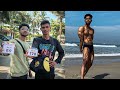Next Level Posing In Beach and Athletes Check In @EshwarBolegarfitness | Road To ICN Ep 33