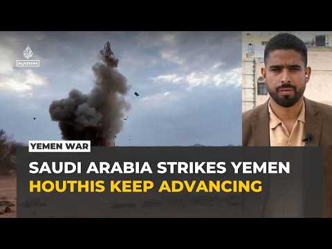 Dozens of Saudi air strikes pound Houthi positions as Yemen fighting rages