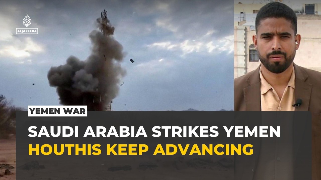 Dozens of Saudi air strikes pound Houthi positions as Yemen fighting rages