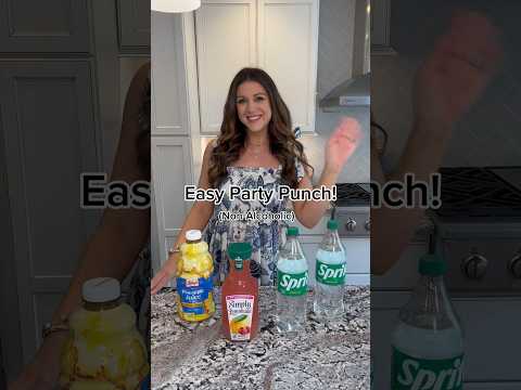 EASY Party Punch! #easyrecipe #recipevideo #simplerecipe #punchbowl #recipe