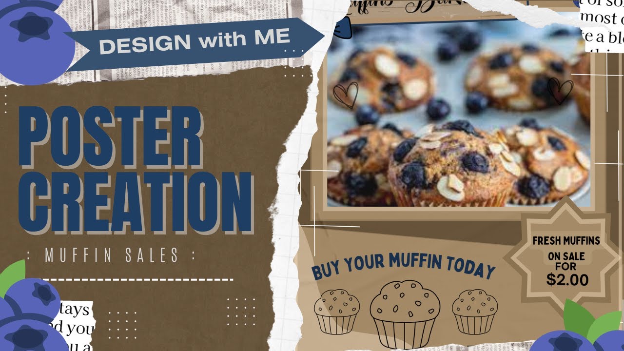 Design with Me: 'Muffin Bakery' Poster Creation Muffin Sales