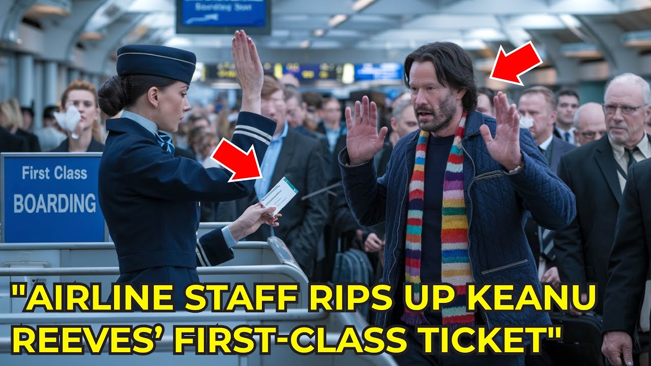 Airline Staff Rips Up Keanu Reeves’ First-Class Ticket  Until She Learns Who REALLY Owns the Airline
