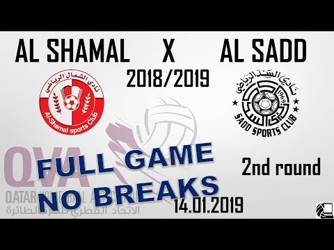 Al Shamal X Al Sadd 3:2 - Qatar Volleyball League 18/19 - (14.01.2019) NO BREAKS, BACK VIEW