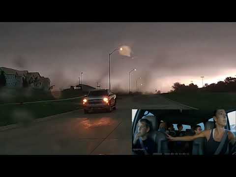 Family's Dash Cam of Derecho 100mph Storm in Grimes, Iowa on August 10, 2020