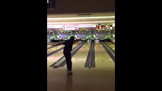 Mike Krol bowls a turkey