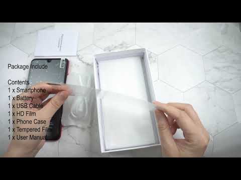 XGODY A70S accesories showing and how to insert sim card