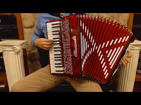 5822 - Red Butterfly Ottavianelli Junior IV Piano Accordion LMMM 37 96 $3499
