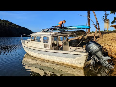 Father Son 3-Day Camping in a Mini Yacht - C-Dory 22 Cruiser