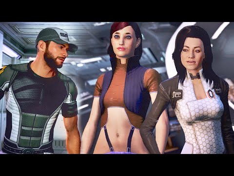 Mass Effect 2 Legendary Edition 05: Normandy SR-2! More Appearances mod, belly-button dress