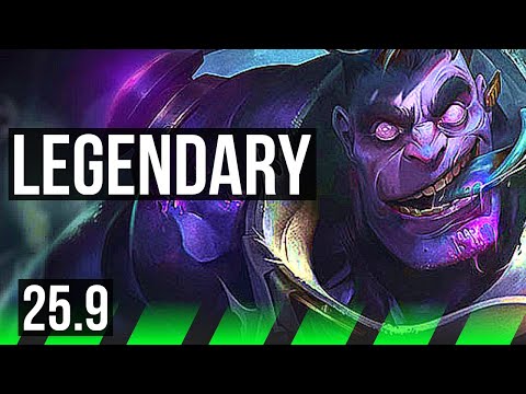 DR. MUNDO vs LEE SIN (JGL) | 10/1/15, Legendary | EUW Challenger | 25.9