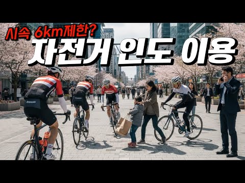 자전거 이제 도로 이용금지 인도에서 6km/h 제한 이용????