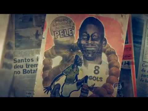 Santos 11 X 0 Botafogo-SP - 8 gols de Pelé (1964)