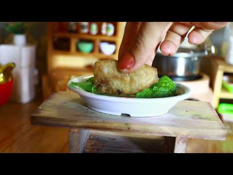 Yummy Miniature Blooming Fish Fried Recipe Cooking Mini Food In Miniature
