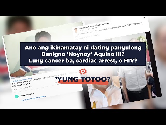 FALSE: Noynoy Aquino’s death caused by lung cancer, cardiac arrest