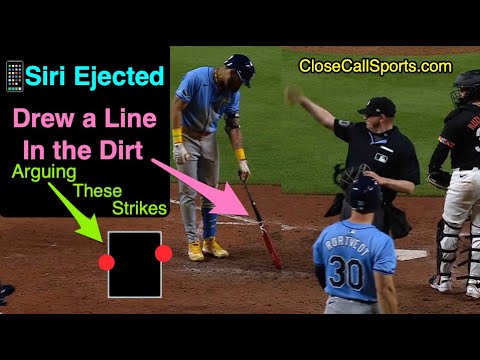 E65 - Jose Siri Draws Line in the Dirt, Ejected by Umpire Ryan Wills After Inside & Outside Edge Ks