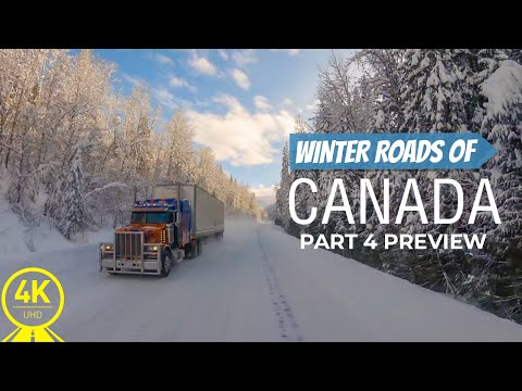 Winter Roads of Canada in 4K - Scenic Drive Video - Part #4 - Short Preview