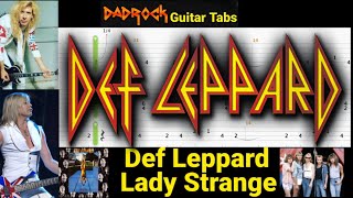 Lady Strange - Def Leppard - Guitar + Bass TABS Lesson