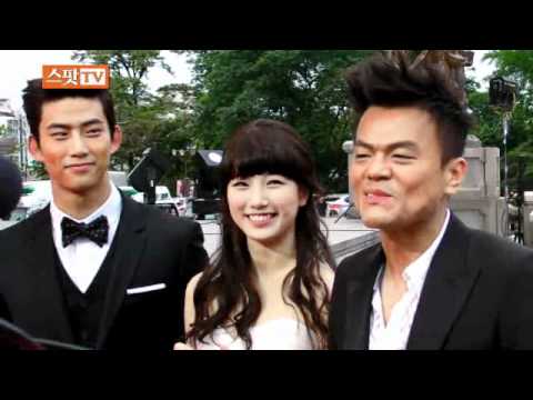 [DAUM TV] 110526 47th Baeksang Awards Red Carpet Interview - Taecyeon, Suzy & JYP