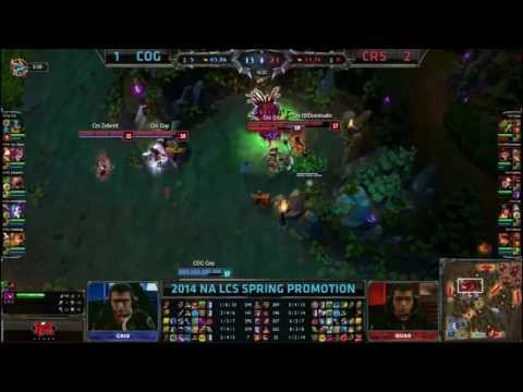 NA 2014 LCS Spring Promotion - COG VS CRS - Voyboy Katarina QUADRA KILL