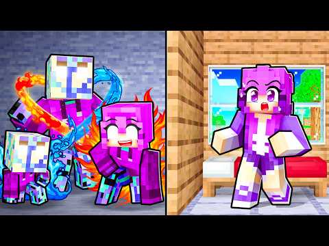 I Built a Secret ELEMENTAL FAMILY BASE in Minecraft!