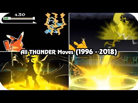 Evolution of Pokémon Moves - THUNDER (1996 - 2018)