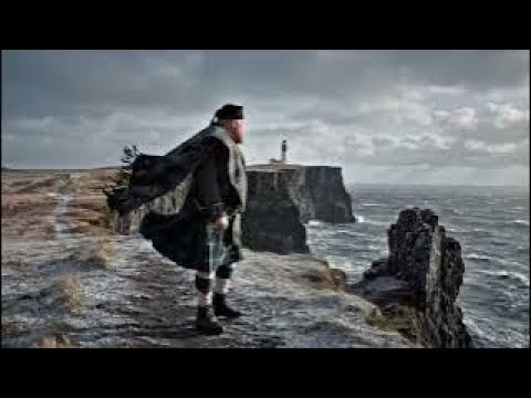 Scotsman Walking Wearing Kilt At Eshaness On Winter History Visit To The Shetland Islands Scotland