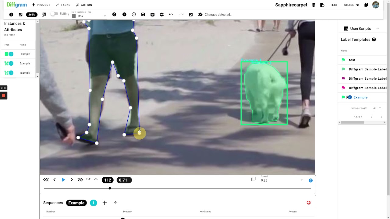Box to Polygon Correction Example