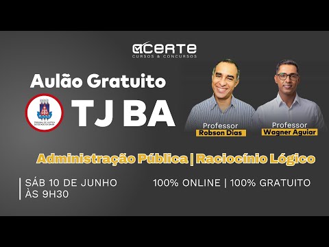 Aulão Gratuito TJ BA - Resolução de Questões - Banca Fundação Carlos Chagas