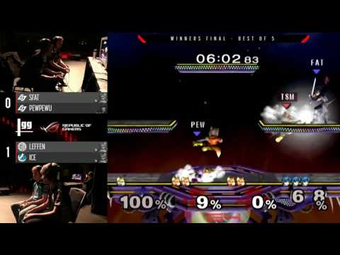 Genesis 4 SSBM - SFAT & PewPewU Vs. Ice & Leffen - Smash Melee Doubles Winners Finals