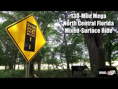 130 miles of mixed surface cycling on a super hot day - Branford, Florida