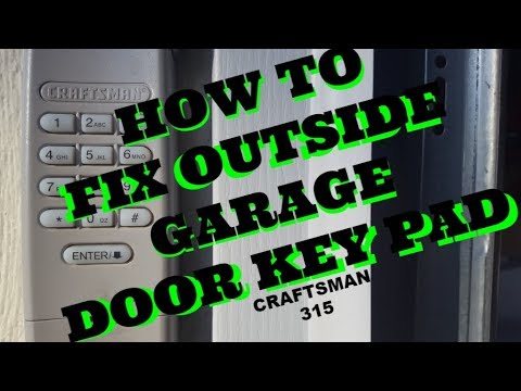 Craftsman 315 Outside key pad fix and reset garage door opener