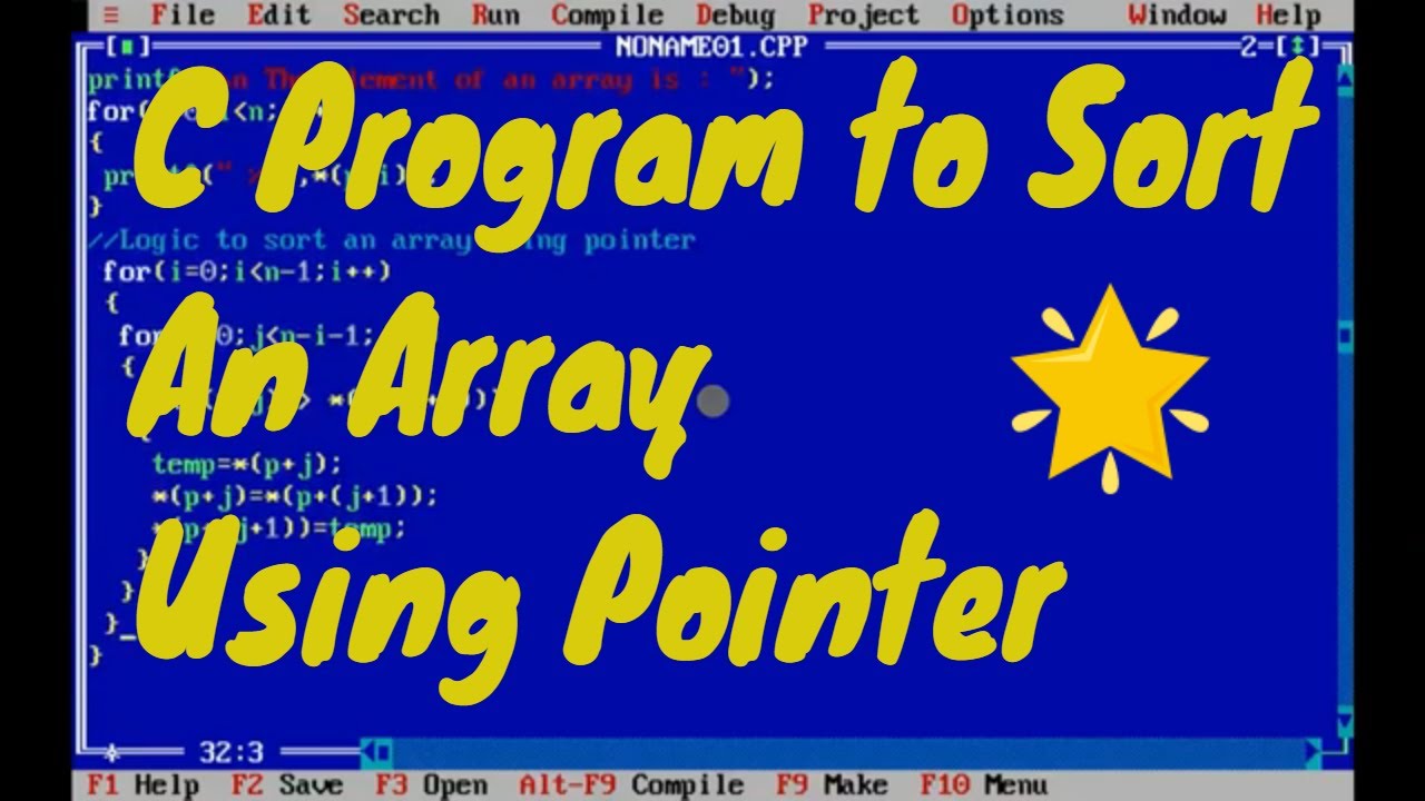C Program To Sort An Array Using Pointer | Grow Coding
