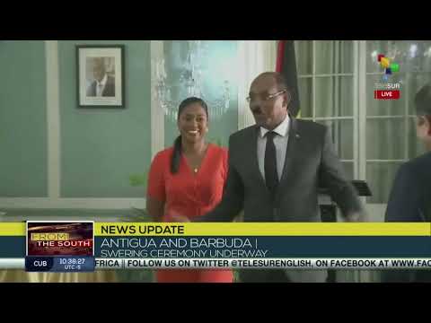 Swearing-in ceremony of Gaston Browne as Prime Minister of Antigua and Barbuda