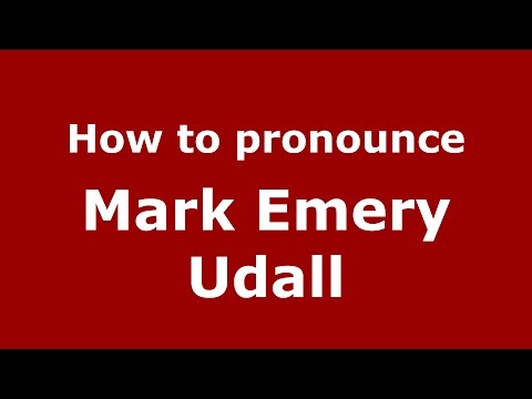 How to pronounce Mark Emery Udall (American English/US)  - PronounceNames.com